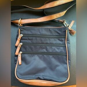 Elegant Black and Brown Men's Messenger Bag